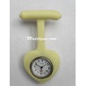 Montre infirmière silicone jaune