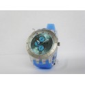 Montre silicone bleu