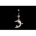 Piercing nombril fantaisie dauphin