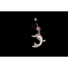 Piercing nombril fantaisie dauphin