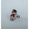 Bague fantaisie strass rouge