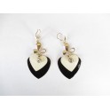 Boucles d'oreilles coeurs  fantaisie